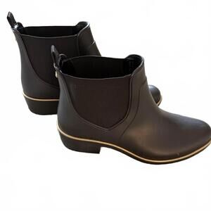 KATE SPADE New York Suzanne Matte Black Rain Boots Womens Size 7B Quiet Luxury
